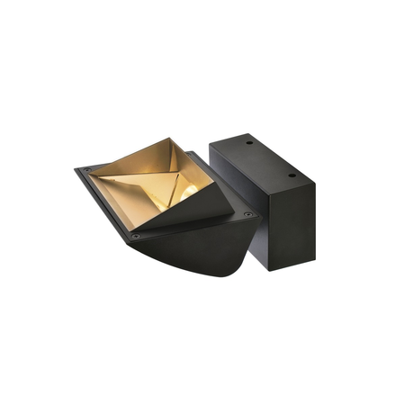 Corp iluminat de perete, aplica, lumini merado flood de perete, led negru montat pe suprafata interioara de perete de lumina, negru, 3000k, 40 °,