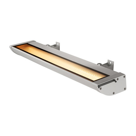 Corp iluminat de perete, aplica, lumini Vano WING perete arenelor gri exterior, cu LED-uri, 3000K, gri-argintiu, W / H / D 63,5 / 6,5 / 20,5 cm,