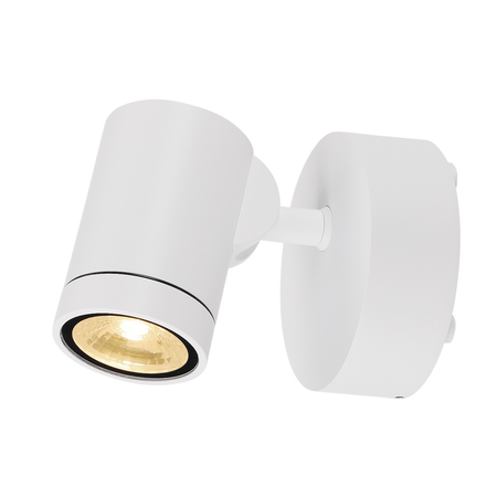 Corp iluminat de perete, aplica, lumini helia perete, alb lumina de perete in aer liber, cu un singur cap, led-uri, 3000k, ip55, alb, inclinabila, 8w,