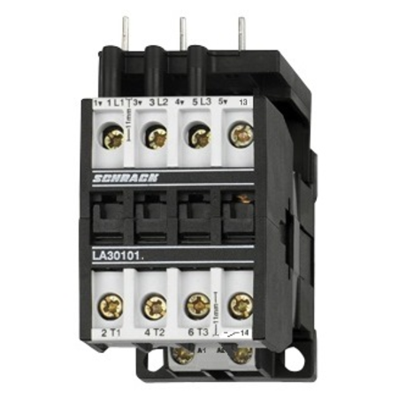 Contactor 3pole, 4kW, AC3, 10A, 230VAC + 1NO built in+VK3