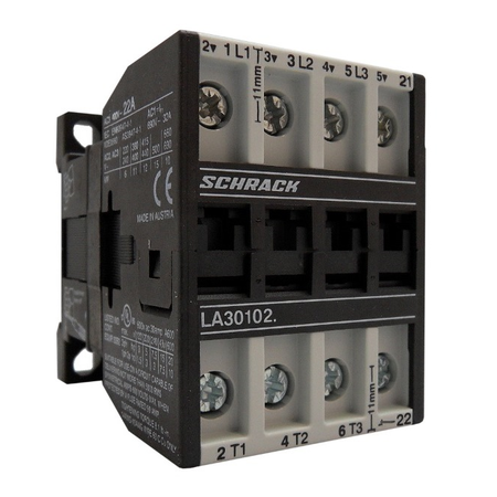 Contactor 3pole, 4kW, AC3, 10A, 24VDC + 1NC built in