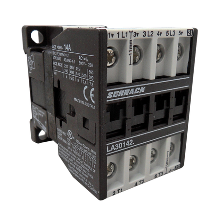 Contactor 3pole, 5,5kW, AC3, 14A, 230VAC + 1NC built in