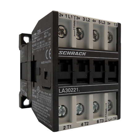 Contactor 3-poli, 11kW/22A AC3, 32A AC1, 1ND, 230VAC