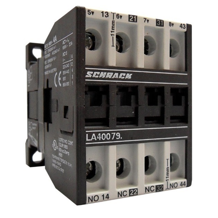 Contactor auxiliar 12A, 24VDC AC15, 2ND+2NI