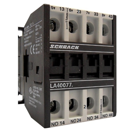 Contactor auxiliar 12A, 24VDC AC15, 4ND