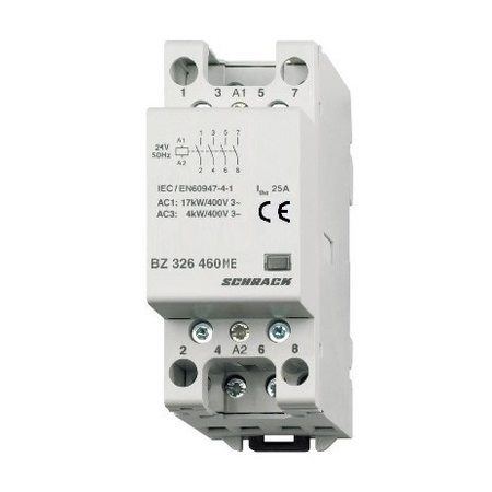 Contactor modular (2uh) 25a, 4 nd, 24vca, seria amparo