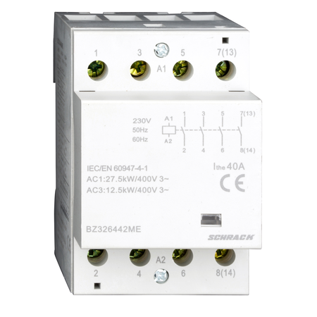 Contactor modular (3uh) 40a, 4 nd, 230vca, seria amparo