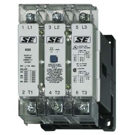 Contactor, 3pole,37kW/74A AC3, 130A AC1, 110VAC