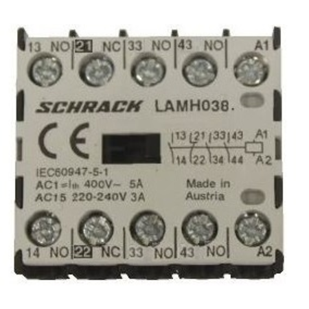 Microcontactor auxiliar 3ND+1NI, 3A, 24VAC
