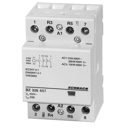 Modular contactor 63A 2NO/2NC 230VAC width 3 modules