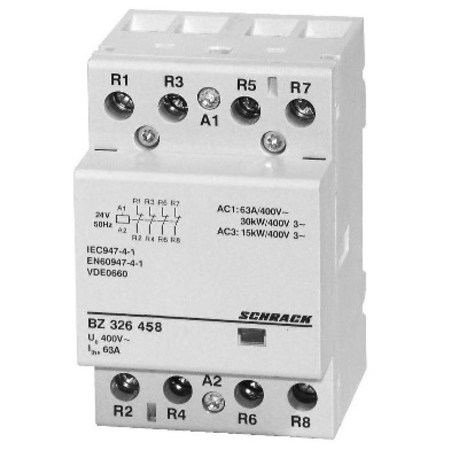 Modular contactor 63A 4NC 24VAC width 3 modules