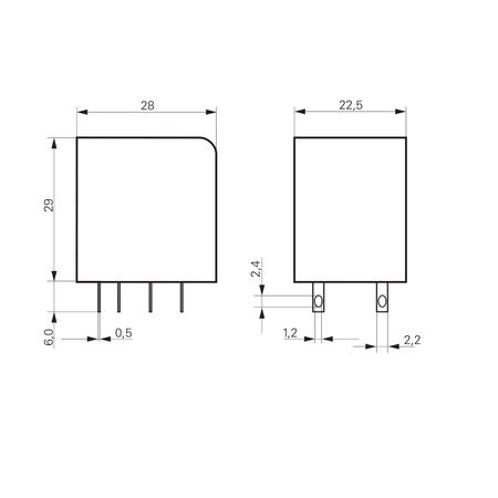 Releu PT 12A 2C 24VAC