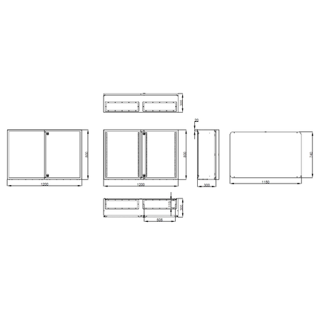 Cofret metal doua usi IP54 800x1200x300 mm