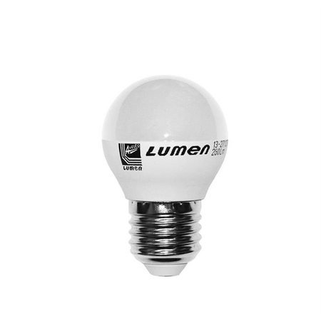 Bec sferic mat cu LED E27 6W (≈60w) lumina rece L 78mm