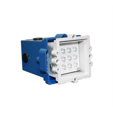 Cavi Spot patrat incastrat cu led ip 54 9621 patrat 0.6w lumina albastra d 61mm l 61mm h 48mm