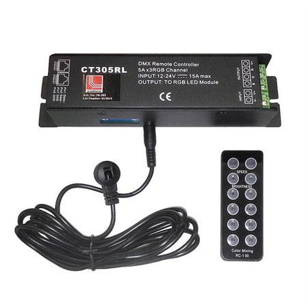 Dimmer & controler cu telecom.12/24v 15a dmx w 35mm h 45mm