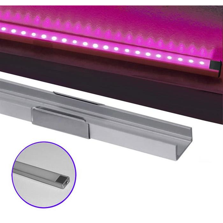 Profil aluminiu pt. pentru banda led & accesorii profil din aluminiu aparent -l:2m w:16mm h:6mm