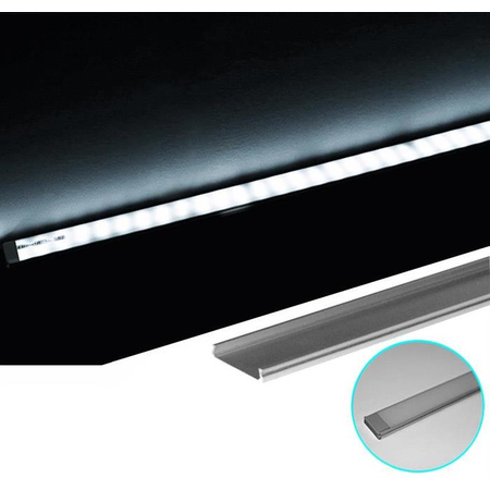 Profil aluminiu lat pt. pentru banda led&accesori profil din aluminiu aparent lat - l:1m w:24 h:6mm