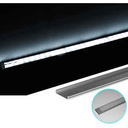 Capac pentru Profil Aluminiu LAT PT. pentru banda LED&accesori dispersor transparent lat - L:1m