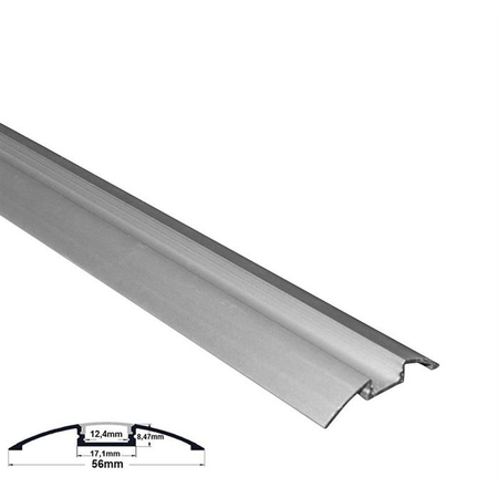 Capac pentru profil aluminiu oval pt pentru banda led & accesorii dispersor transparent - l:1m