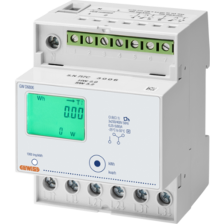 Contor energie - three phase digital - mid - ip20 - direct 80 a - 4 module