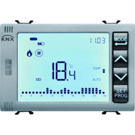 Easy cronotermostat/programmer - management umiditate - 3 module - titanium - chorus