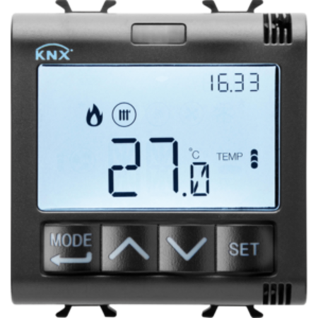 ESAY Termostat - management umiditate - 2 module - NEGRU - CHORUS