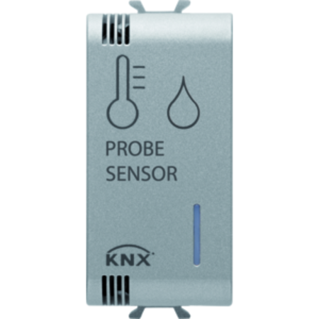 Knx/easy senzor temperatura si umidiate - 1 module - titanium - chorus