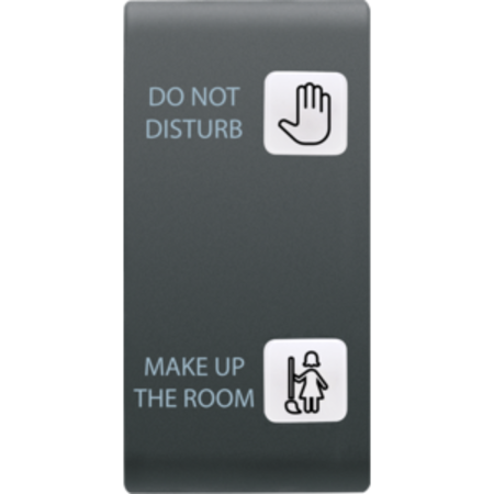 Tasta buton pentru PUSH-BUTTON PANEL - HOTEL SOLUTION - 2 lentilaES - DND+MUR - 1 MODULE - NEGRU