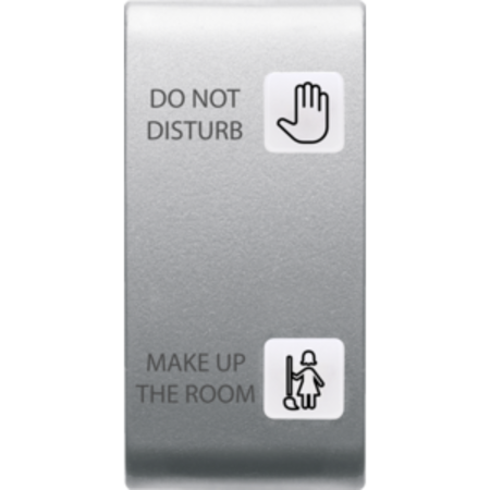 Tasta buton pentru push-button panel - hotel solution - 2 lentilaes - dnd+mur - 1 module - titanium