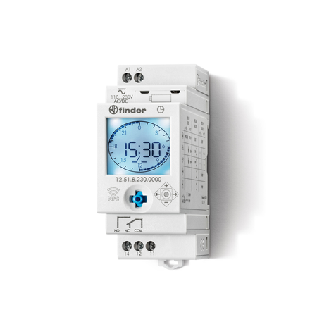 Ceas programabil (programator) - 1 contact, 16 A, Standard, 110...230 V, Ceas programabil digital/analog, cu tehnologie NFC, 35 mm latime, C.A. (50/60Hz),