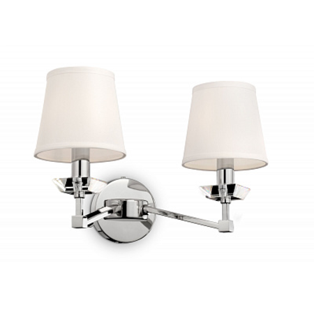 Corp de iluminat pentru perete beira - h(min) 270mm, h(max) 270mm, w 260mm, l 420mm , white, 2 x e14 (40w), metal, linen, ip20, 1.85kg