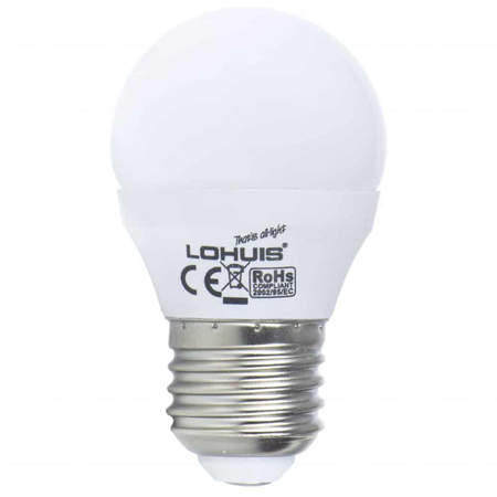 Bec LED LOHUIS, forma glob, E27, 4W, 30000 ore, lumina rece