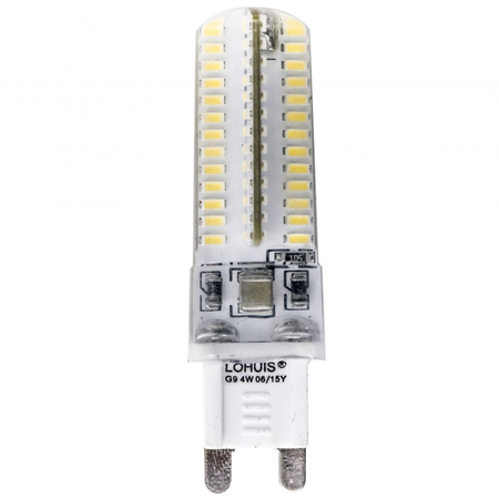 Bec LED LOHUIS, silicon, forma bulb, G9, 4W, 25000 ore, lumina rece