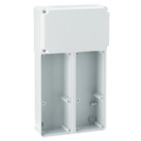 Ter high capacity flanged watertight distribution boards pentru montaj pe perete n.2 interlocked priza-outlets si suport fuzibil base -ip55
