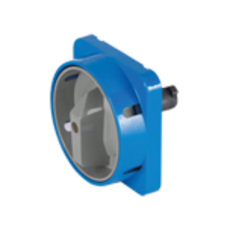 CAM GREY LOCKABLE HANDLE WITH DOORLOCK FOR CABINETS WITH BLUE THERMOPLASTIC FLANGE FOR SWITCHES/SELECTOR SWITCHES 40/63A