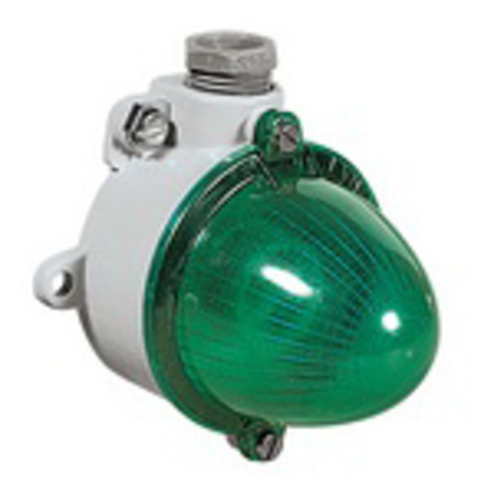 RONDO GREEN SIGNAL LAMP IN WALL-MOUNTING ALUMINIUM ALLOY ENCLOSURE 250V IP54