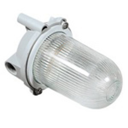 RINO WATERTIGHT CYL LIGHTING FIXTURE IN ALUMINIUM 100W 250V IP65 E27 PRESETUPA INLET TYPE 1/2