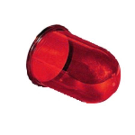 NAVE DIFFUSER IN SMOOTH RED COLOURED GLASS TYPE UNAV 1268 FOR WATERTIGHT CYLINDRICAL LUMINAIRES