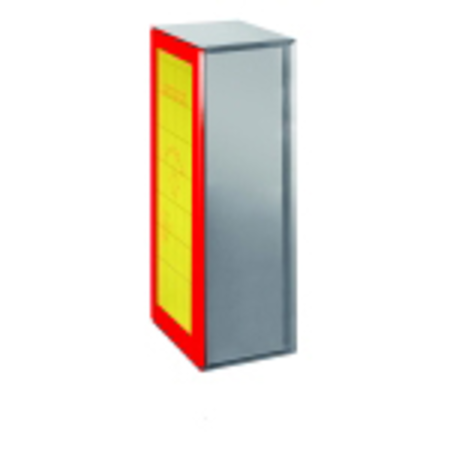 B-SMART STAINLESS STEEL AISI 316L FIREPROOF BOLLARD FOR 1 EXTINGUISHER IP56