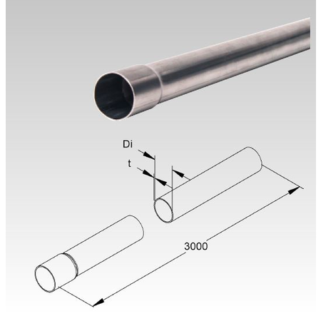 Tub metalic din inox pentru cabluri electrice,D.ext.20 mm cerinte mecanice extreme