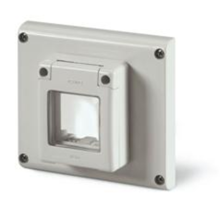 Cover with insert\ncover with insert b-ticino modules ip55 grey bticino