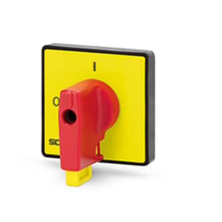 FRONT OPERATOR PADLOCKABLEnIP65 standard 48x48mm F1 Y1 D1 EMERGENCY YELLOW/RED TYPE 1, 4, 4X