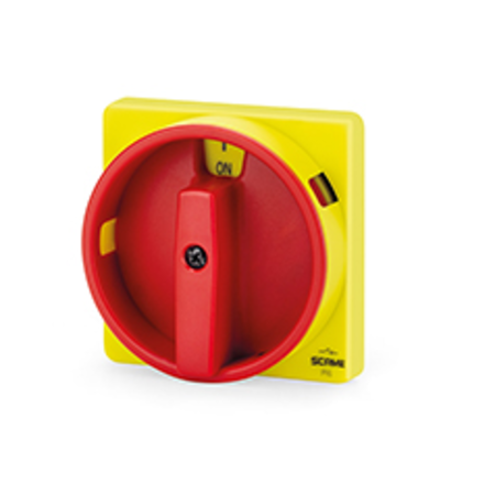 FRONT OPERATOR PADLOCKABLEnIP65 standard 67x67mm F1 Y1 D1 EMERGENCY YELLOW/RED TYPE 1, 4, 4X