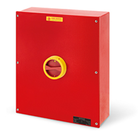 Intrerupator separatorn125A 6P IP65 500x400x200mm IK10 EMERGENCY YELLOW/RED FIRE RATED