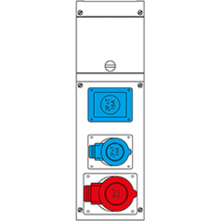 Cutie montajnIP44 3P+N+E 16A 400V
