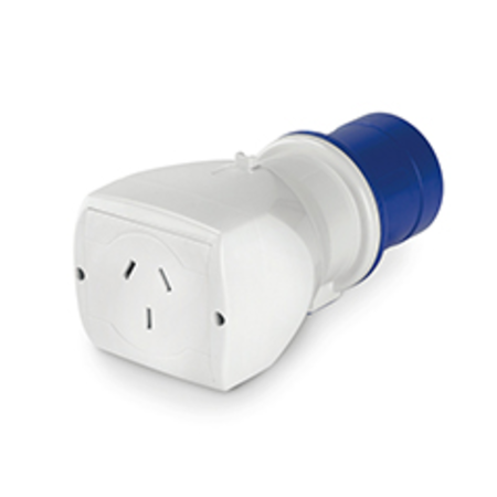 One-way adaptor\nip20 16a 2p+e 250v south african