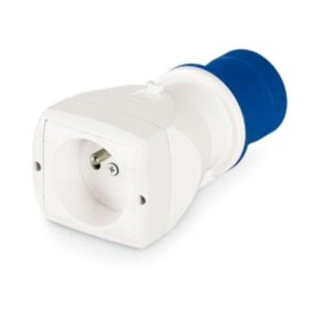 One-way adaptor\nip20 16a 2p+e 250v french