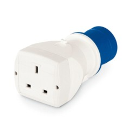 One-way adaptor\nip20 13a 2p+e 250v british 13a