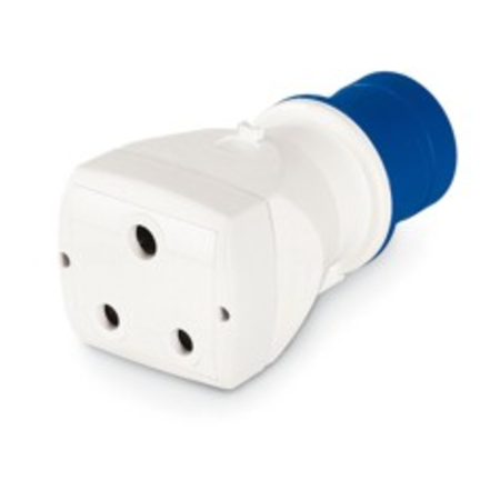 One-way adaptor\nip20 15a 2p+e 250v british 15a